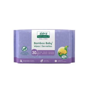 Lenços umedecidos de bambu para bebês Aleva Naturals - 30 lenços umedecidos