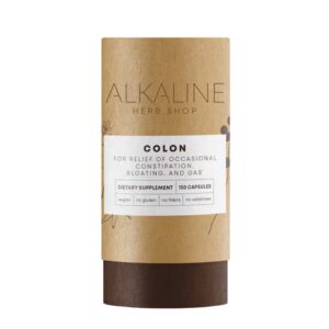 Suplemento para o cólon da Alkaline Herb Shop - Happy Colon - 150 cápsulas