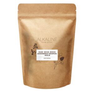 Alkaline Herb Shop Raw Chondrus Crispus Sea Moss Gold - Musgo do Mar da Irlanda - 4 oz