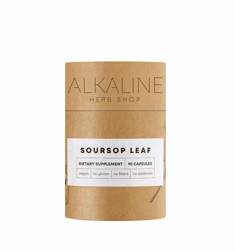 Suplemento de folha de graviola da Alkaline Herb Shop - 90 cápsulas