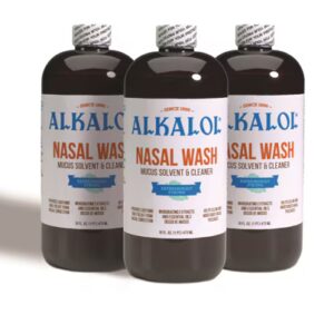 Solução de lavagem nasal Alkalol - 16 fl oz cada / Pacote com 3