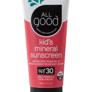 Loção Protetor Solar Mineral Infantil All Good FPS 30 - 3 fl oz