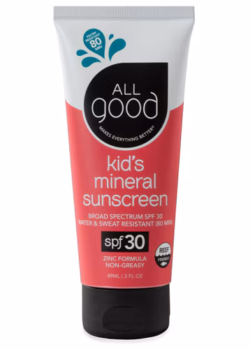 Loção Protetor Solar Mineral Infantil All Good FPS 30 - 3 fl oz