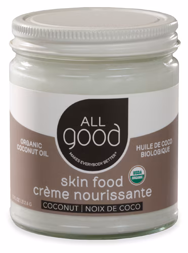 Óleo de coco orgânico All Good Skin Food - 7,5 fl oz