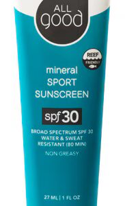 Protetor solar mineral All Good Sport FPS 30 - 1 fl oz