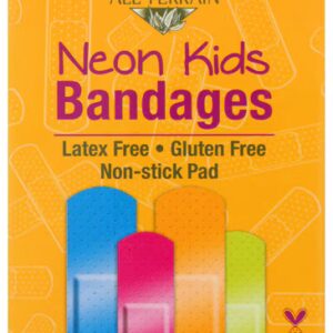 Bandagens All Terrain Kids, almofada antiaderente sem látex - neon - 20 bandagens