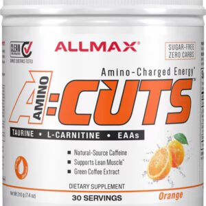 Bebida energética com aminoácidos ALLMAX Nutrition A-Cuts Arctic Orange - 30 porções