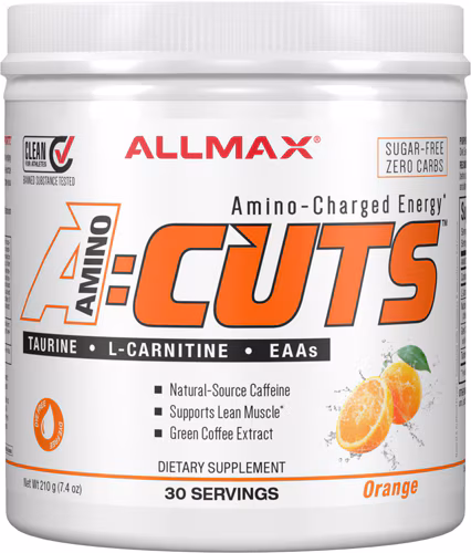 Bebida energética com aminoácidos ALLMAX Nutrition A-Cuts Arctic Orange - 30 porções