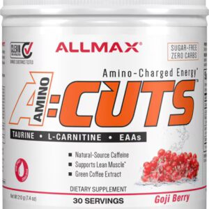Bebida energética com aminoácidos ALLMAX Nutrition A-Cuts Goji Berry Martini - 30 porções