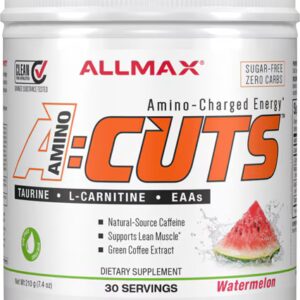 Bebida energética com aminoácidos ALLMAX Nutrition A-Cuts Melancia - 30 porções