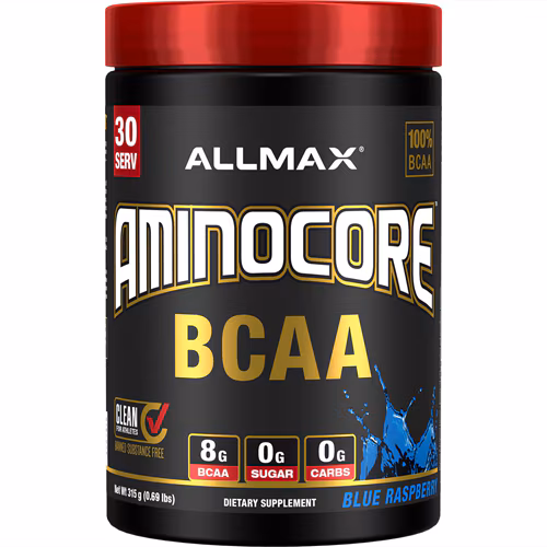 ALLMAX Nutrition Aminocore BCAA Framboesa Azul -- 0,69 lb