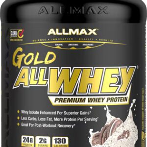 ALLMAX Nutrition Gold AllWhey Premium Whey Protein em Pó Cookies & Cream - 5 lbs