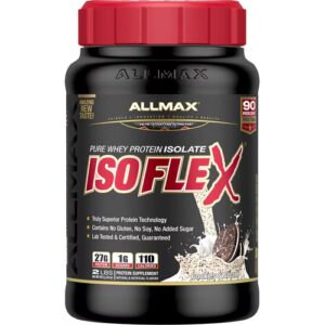 ALLMAX Nutrition IsoFlex Pure Whey Protein Isolate Cookies & Cream - 2 lbs