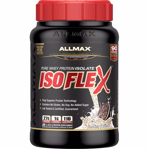 ALLMAX Nutrition IsoFlex Pure Whey Protein Isolate Cookies & Cream - 2 lbs