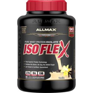 ALLMAX Nutrition IsoFlex Pure Whey Protein Isolada Baunilha -- 5 lbs
