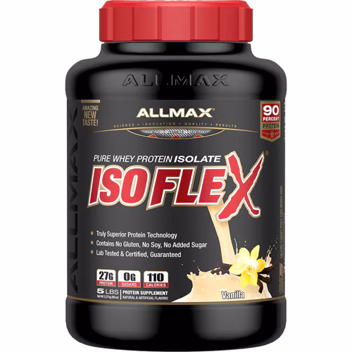 ALLMAX Nutrition IsoFlex Pure Whey Protein Isolada Baunilha -- 5 lbs