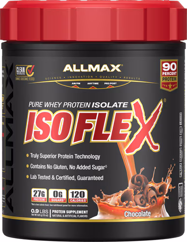ALLMAX Nutrition Isoflex Whey Protein Isolado Chocolate -- 0,9 lb