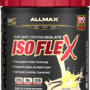 ALLMAX Nutrition Isoflex Whey Protein Isolate Baunilha -- 0,9 lb