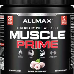 ALLMAX Nutrition Muscle Prime Advanced Grade Pré-treino Framboesa Branca - 50 Porções