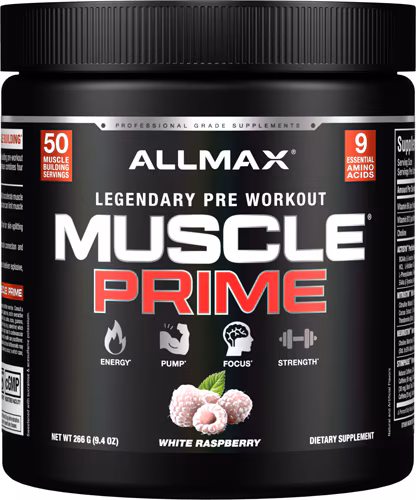 ALLMAX Nutrition Muscle Prime Advanced Grade Pré-treino Framboesa Branca - 50 Porções