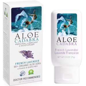 Lubrificante e hidratante pessoal Aloe Cadabra Lavanda francesa -- 2,5 oz