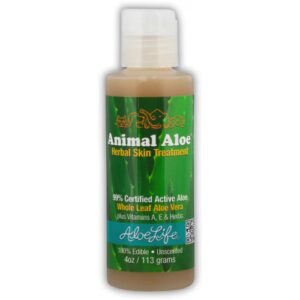Tratamento de pele à base de ervas Aloe Life Animal Aloe -- 4 oz