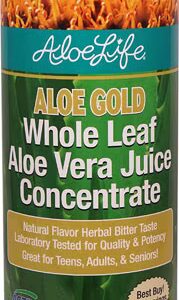 Aloe Life Folha Inteira Aloe Gold Herbal Bitter Concentrado Natural -- 32 fl oz