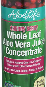 Suco concentrado de folhas inteiras de Aloe Vera Aloe Life com cereja e frutas vermelhas - 477 ml
