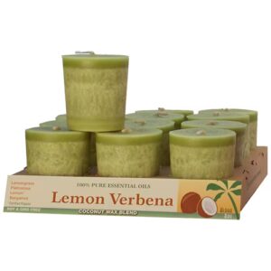 Vela votiva Aloha Bay , óleo essencial de verbena e limão - 12 velas