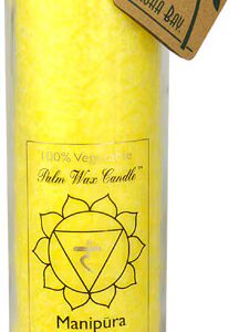 Aloha Bay Chakra Jar Manipura Palm Wax Candle Amarelo -- 16 oz