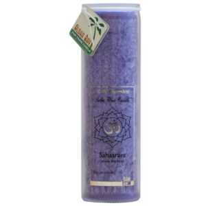 Vela de cera de palma Sahasrara Aloha Bay Chakra Jar - Violeta - 16 onças