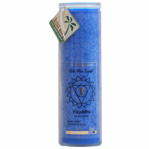 Vela de cera de palma Visuddha Aloha Bay Chakra Jar - Azul - 16 onças