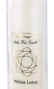 Aloha Bay Chakra Jar Vela de cera de lótus branca de palma branca -- 16 oz