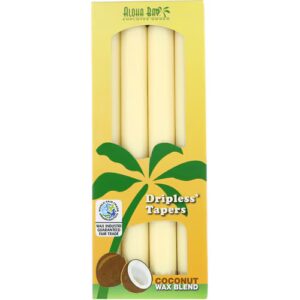 Aloha Bay Dripless Tapers Mistura de Cera de Coco Marfim -- 4 Velas
