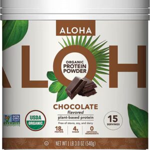 Proteína em pó orgânica vegetal Aloha Chocolate - 15 porções