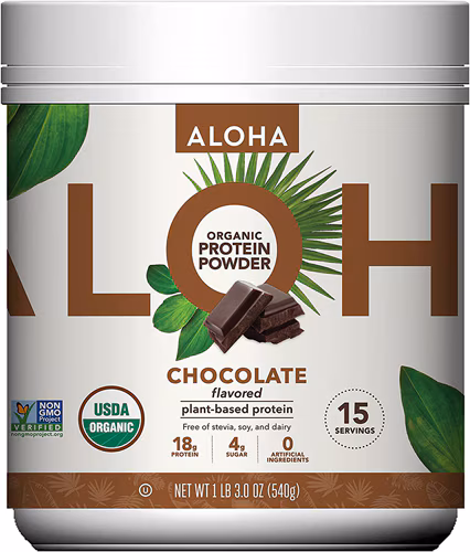 Proteína em pó orgânica vegetal Aloha Chocolate - 15 porções