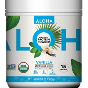 Proteína em pó orgânica vegetal Aloha Baunilha - 15 porções