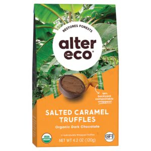 Trufas de chocolate amargo Alter Eco com caramelo salgado -- 4,2 oz