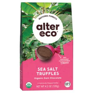 Trufas de chocolate amargo Alter Eco com sal marinho -- 4,2 oz