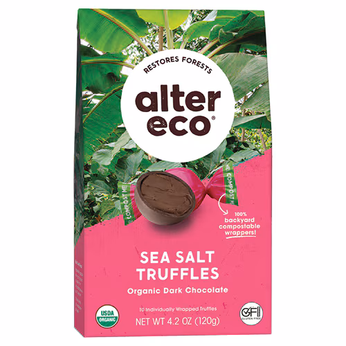 Trufas de chocolate amargo Alter Eco com sal marinho -- 4,2 oz