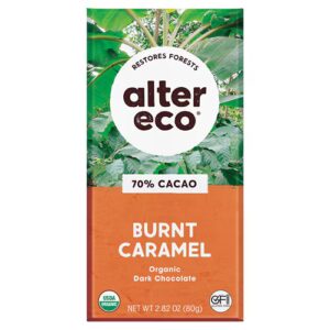 Barra de Caramelo Queimado Salgado Escuro Alter Eco Chocolate -- 2,82 oz