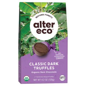 Trufas escuras orgânicas clássicas Alter Eco Chocolate amargo - 4,2 oz