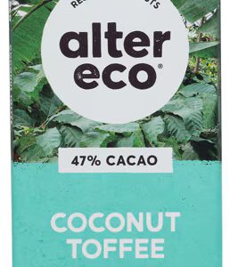 Alter Eco Chocolate Amargo Orgânico 47% Cacau Coco Toffee -- 2,82 oz