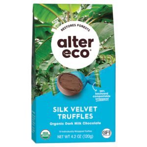 Trufas de veludo orgânicas Alter Eco Chocolate ao leite amargo - 4,2 oz