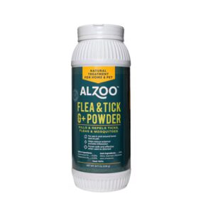 Alzoo Flea & Tick G+ Environment Powder para cães, gatos e casa - 8 oz