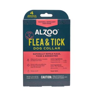 Coleira grande para cães com Alzoo Flea & Tick à base de plantas - Grande