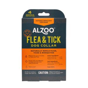 Coleira média para cães com Alzoo Flea & Tick à base de plantas - Médio