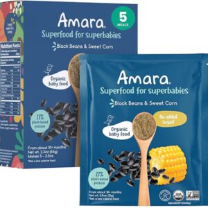 Amara Organic Baby Superfood Feijão Preto e Milho Doce - 5 Sachês