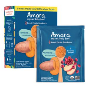 Amara Organic Baby Superfood Batata Doce Framboesa - 5 Sachês