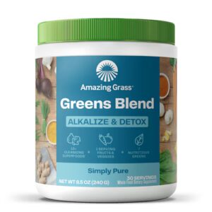 Amazing Grass Greens Blend Alkalize & Detox Simply Pure Powder - 30 porções